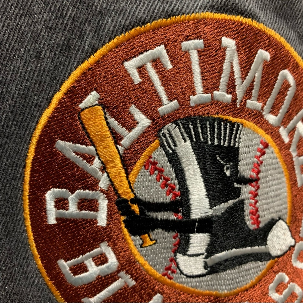 Negro‎ League Baggy Fit Baseball Jeans 44 x 34 Embroidered Patches Black Grey * - Picture 6 of 14